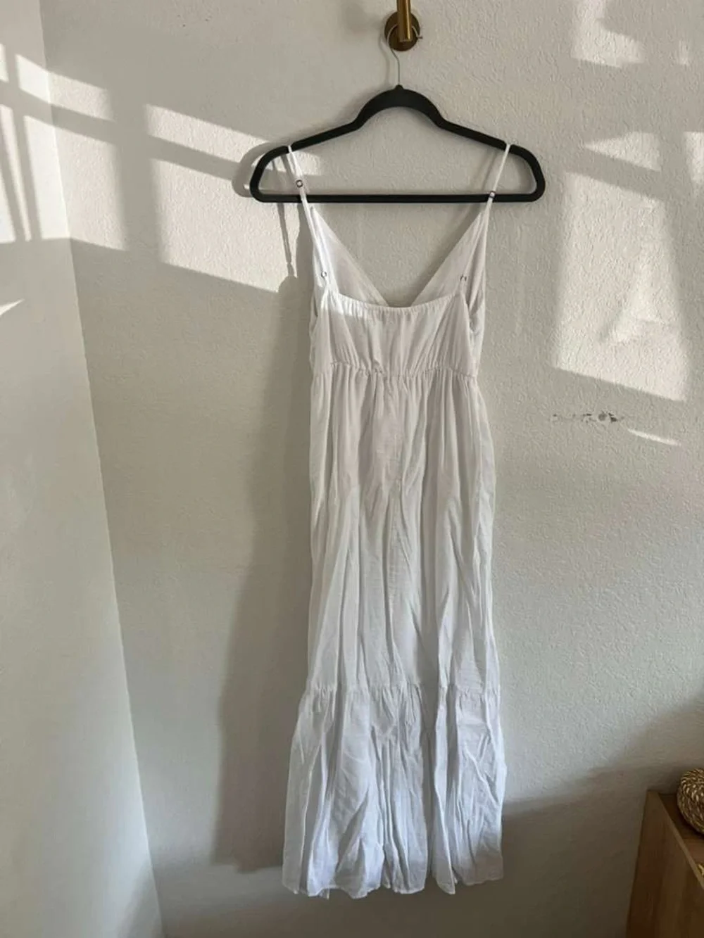 Abercrombie & Fitch White Cutout Spaghetti-Strap Maxi Dress Sz Medium